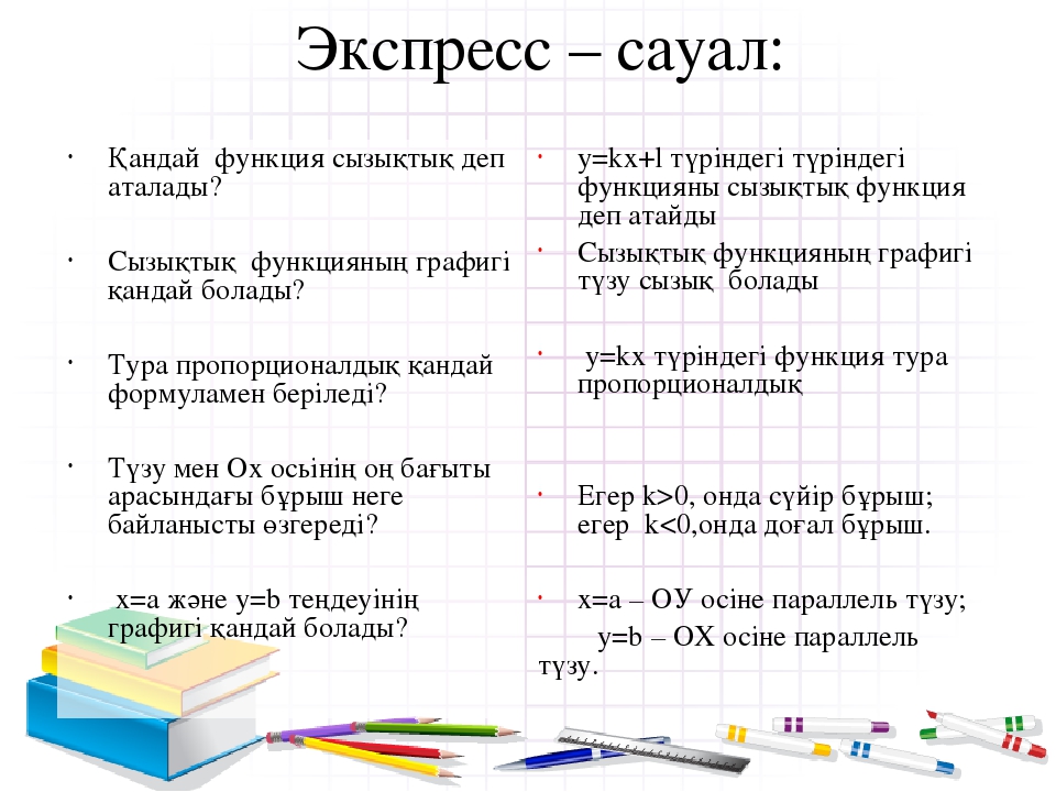 Тура пропорционалдық және оның графигі презентация