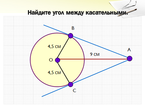 1 касательная к окружности изображена на рисунке